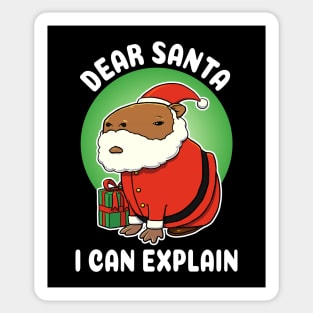 Dear Santa I can explain Capybara Christmas Sticker